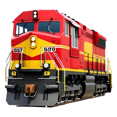 Diesel Locomotive - EMD SD70 (Model Year: 2021) (Iconic colour: Red and yellow) sticker