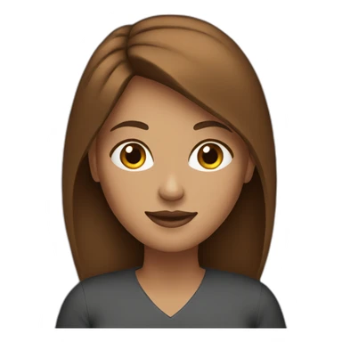 Woman brown hair with macbook sticker