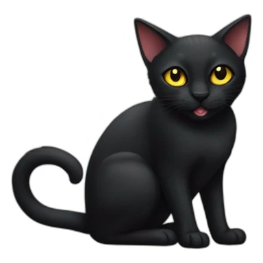 Black cat Lucifer sticker