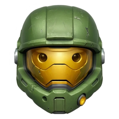 Full-face helmet master chief sticker
