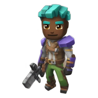 Fortnite x mincraft sticker