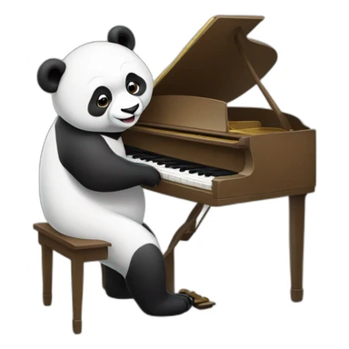 kang fu panda playing piano sticker
