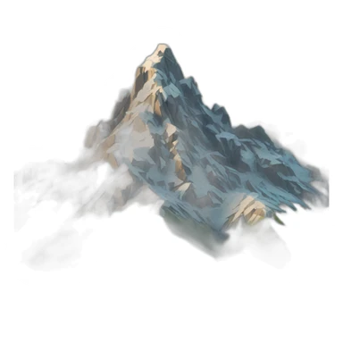 Mountain made of puzzle parts sticker