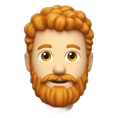 a ginger man with beard playing video games sticker