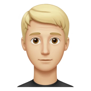 Make me a white man woth blonde hair that has an extra extra long neck sticker