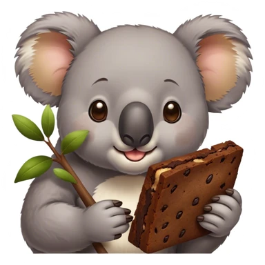 Koala eating brownie sticker
