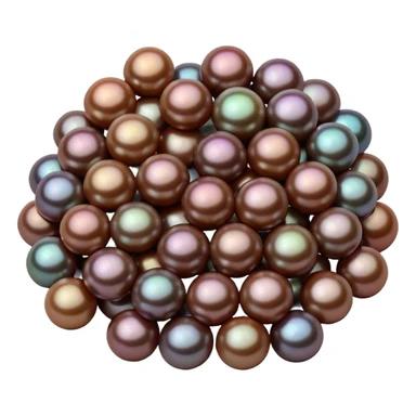 Pile of brown pearls sticker
