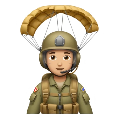  parachutiste militaire avec parachute sticker