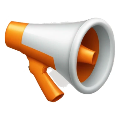 orange megaphone sticker