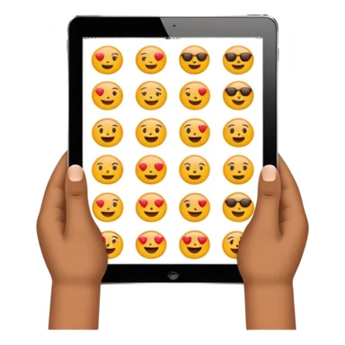 Hands holdholding ipad like emjis sticker