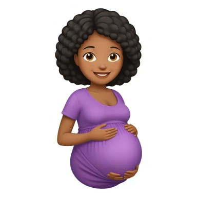pregnant black woman sticker