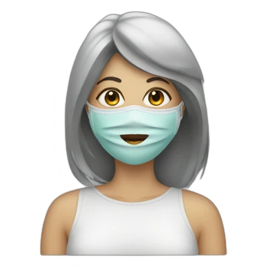 masked woman sticker