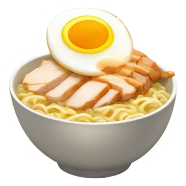 Ramen noodles with chicken and egg sticker