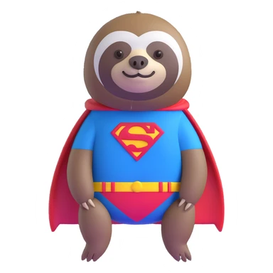 Sloth from The Goonies with Superman shirt sticker