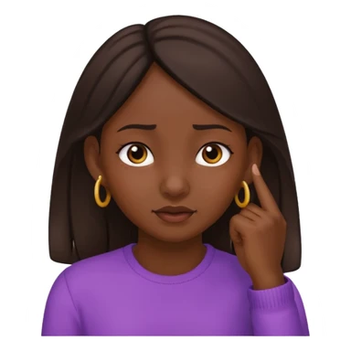 👧🏾👂🏾🤏🏾 pinching ear girl sticker