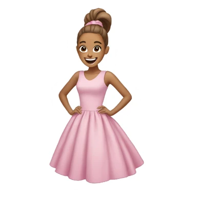 ariana grande in a pink dress laughing sticker