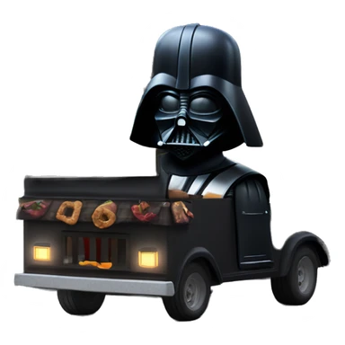 Realistic Darth Vader’s haunted dream house built on food truck  sticker