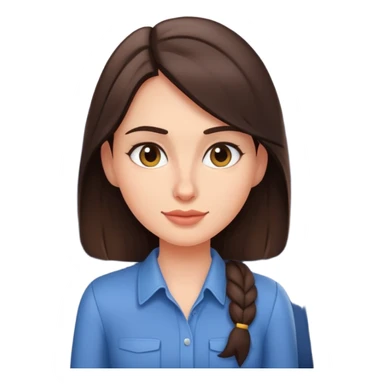 Casual brunette on airplane seat sticker