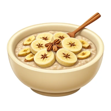 oatmeal with banana sticker