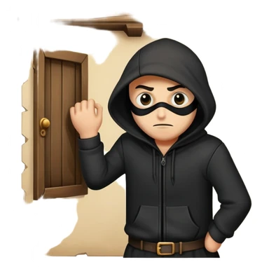 One night, a well-known thief in the village broke into a house. The house had been locked up for a long time, so the thief thought, sticker