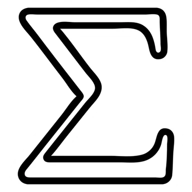 the word 'sigma' as a minimalist outlined icon sticker