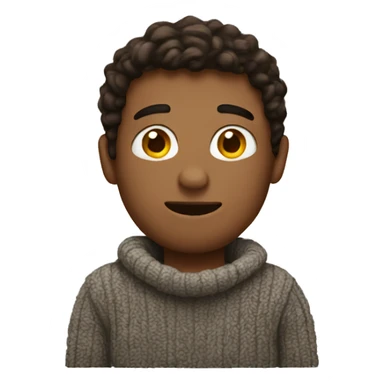 a men with a cozy sueter  sticker