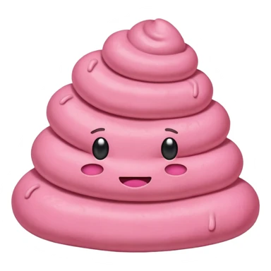 Pink poop sticker