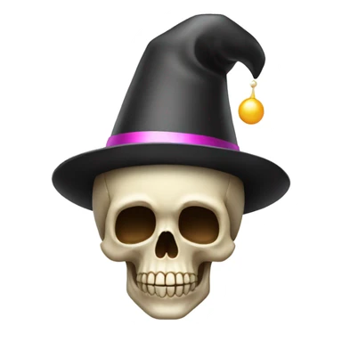 skull with partyhat sticker