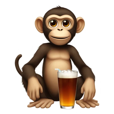 Monkey have a drink (fernet and coke) sticker