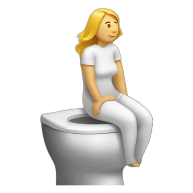 Humain sur les toilettes sticker