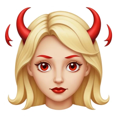 Blonde Lady devil  sticker