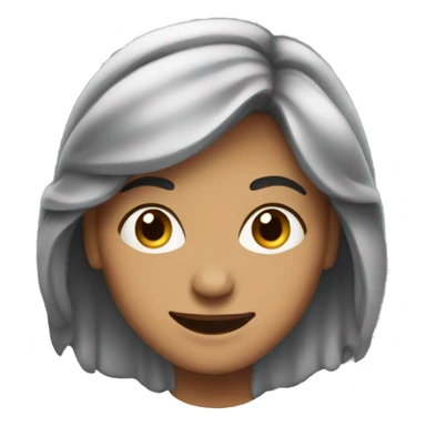 Cartoon Grusha Woman smiles broadly. sticker