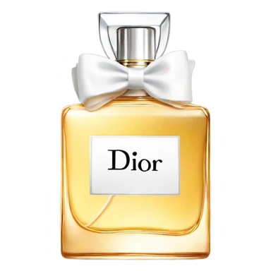 Dior perfume with white bow sticker