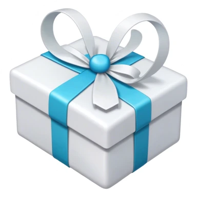 White heart and present  sticker