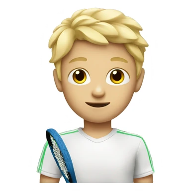Boy blonde tennis player  sticker
