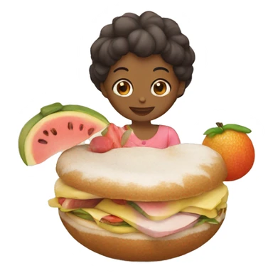 Gata con sandía sticker