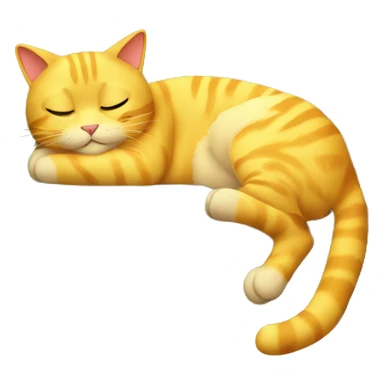 lazy yellow cat lie in sofa sticker
