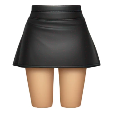 Black leather mini skirt isolated sticker