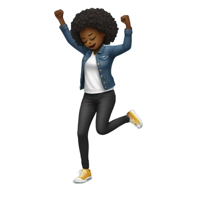 black girl doing a dab sticker