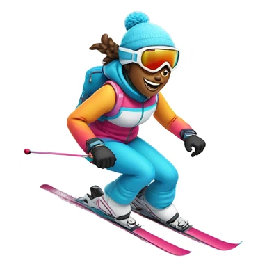 clairine buntoro on skis at banff sticker