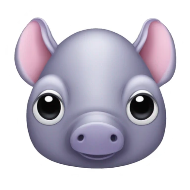 Lavender gray Pig armadillo isopod lobster fanned tail feathered tail pig armadillo darth Vader face sticker