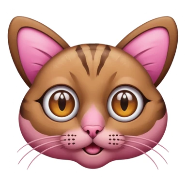 Dizzy eyes with a cat moth and nose  sticker