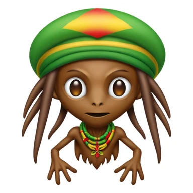 Rasta alien sticker