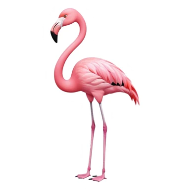 Flamingo, front view sticker