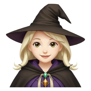 crie uma bruxinha de anime sticker