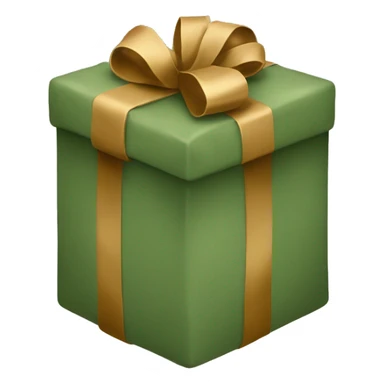 Khaki green christmas present  sticker