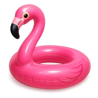 pink flamingo float sticker