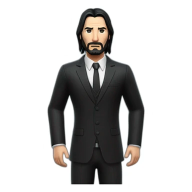 sims4-John-Wick-wearing-black-suit-perfectly-centered sticker