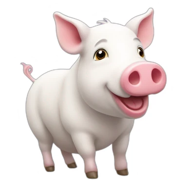 Un cochon licorne sticker