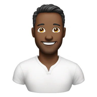 happy man in white-shirt sticker